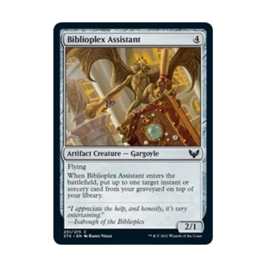 CCG Библиоплекс Ассистент (C) (Фольга), MTG - Strixhaven - School of Mages
CCG Библиоплекс Ассистент (C) (Фольга), MTG - Strixhaven - School of Mages