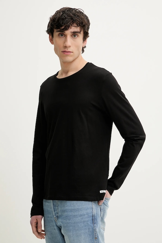 Хлопковая футболка с длинным рукавом KIRK-D-BOX T-SHIRT Diesel, черный 
Хлопковая футболка с длинным рукавом KIRK-D-BOX T-SHIRT Diesel, черный