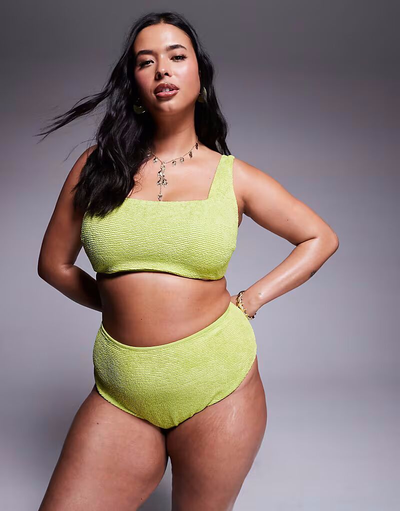 Текстурированные плавки бикини Curve Bella с высокой талией и высокими бедрами ярко-зеленого цвета Asos Curve
Текстурированные плавки бикини Curve Bella с высокой талией и высокими бедрами ярко-зеленого цвета Asos Curve