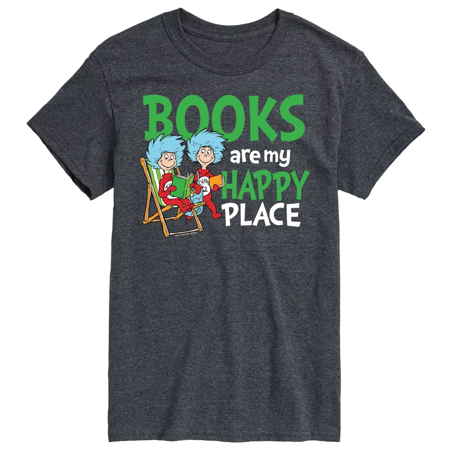 Футболка с рисунком Big & Tall Dr. Seuss Books Are My Happy Place License, серый
Футболка с рисунком Big & Tall Dr. Seuss Books Are My Happy Place License, серый