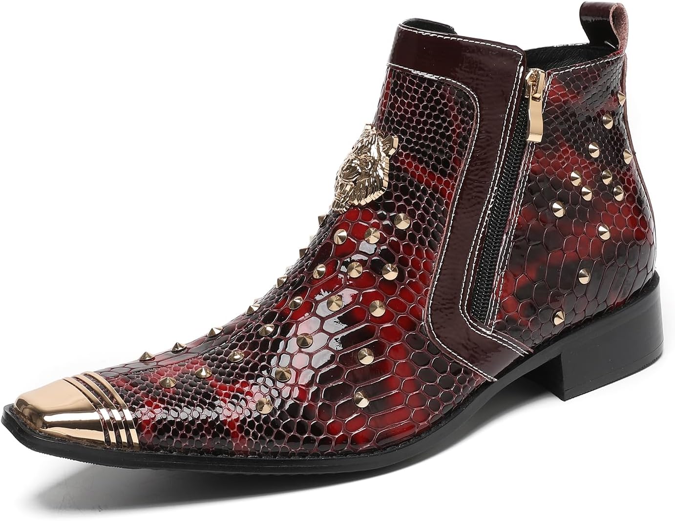 Мужские ботинки челси из кожи с заклепками и металлическим носком, красно-черные, модные, для свадебной вечеринки или танцев Dacnakby
Мужские ботинки челси из кожи с заклепками и металлическим носком, красно-черные, модные, для свадебной вечеринки или танцев Dacnakby