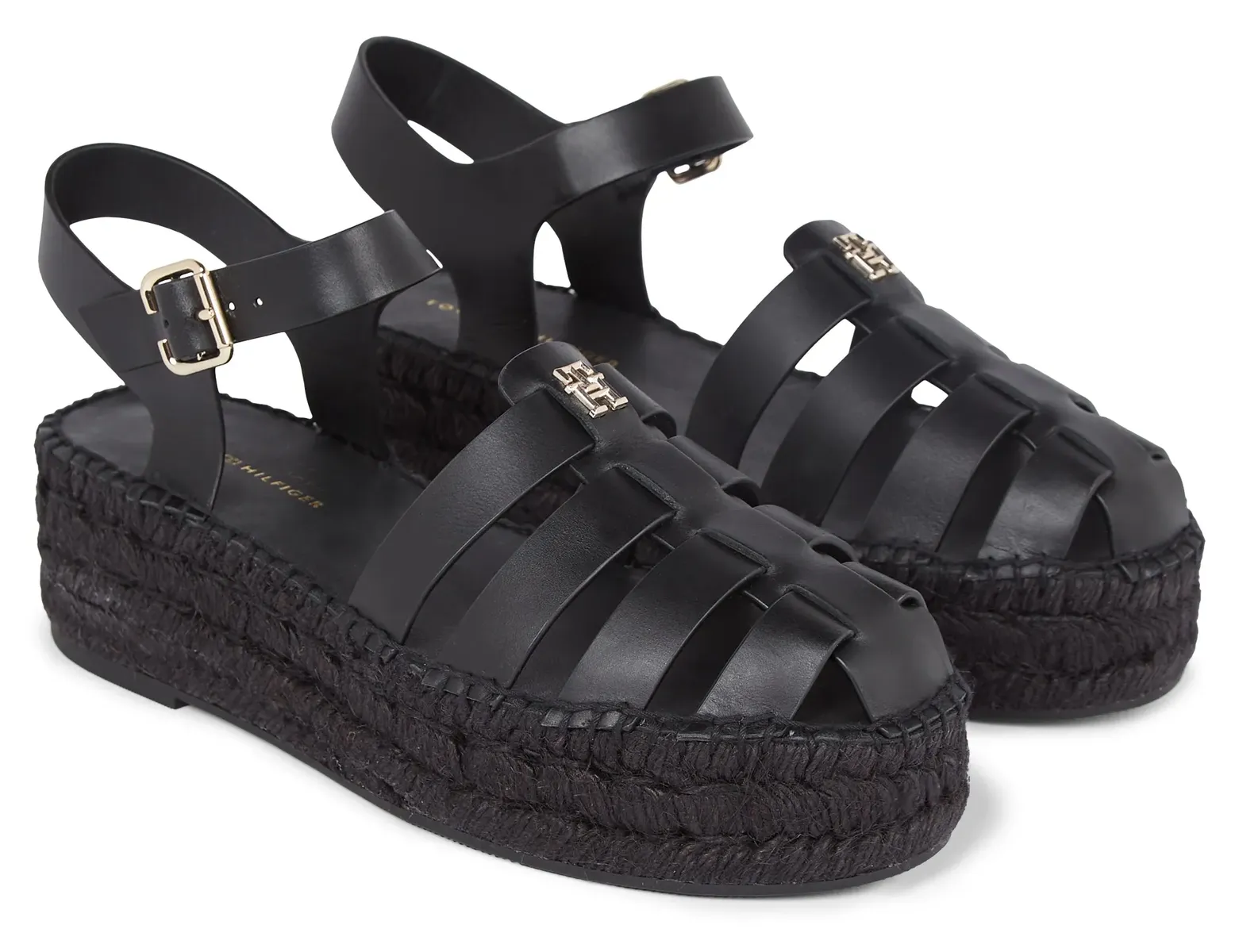 Сандалии Tommy Hilfiger "TH AUTHENTIC LEATHER ESPADRILLE", летняя обувь, босоножки, каблук на платформе, с регулируемой пряжкой, черный
Сандалии Tommy Hilfiger "TH AUTHENTIC LEATHER ESPADRILLE", летняя обувь, босоножки, каблук на платформе, с регулируемой пряжкой, черный
