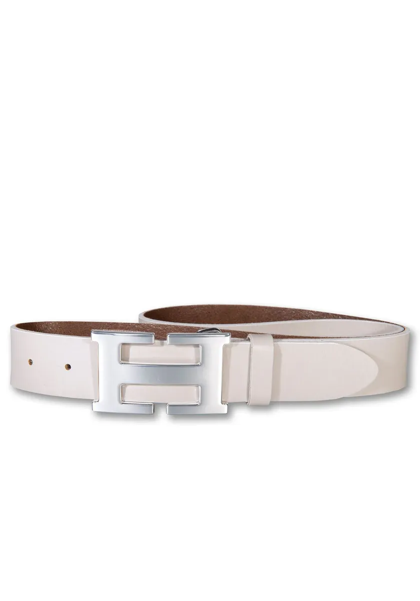 Кожаный ремень Silbergift с эффектной серебряной застежкой, бежевый
Кожаный ремень Silbergift с эффектной серебряной застежкой, бежевый