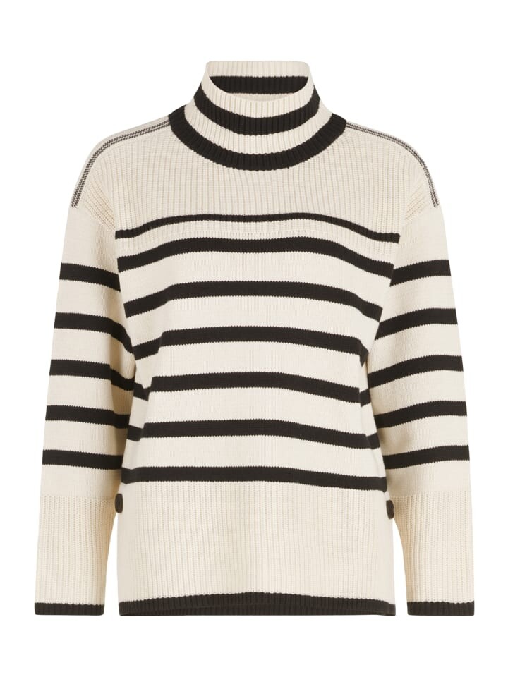 Пуловер Betty Barclay Grobstrick-Pullover mit Streifen, цвет Patch Beige/Black 
Пуловер Betty Barclay Grobstrick-Pullover mit Streifen, цвет Patch Beige/Black
