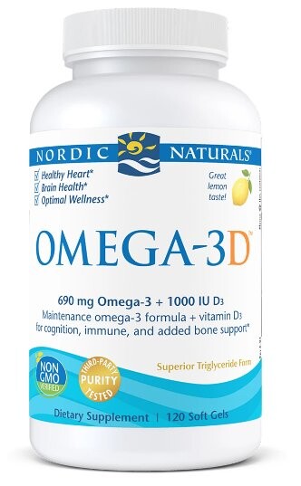 Омега-3D (120 капсул) Nordic Naturals
Омега-3D (120 капсул) Nordic Naturals