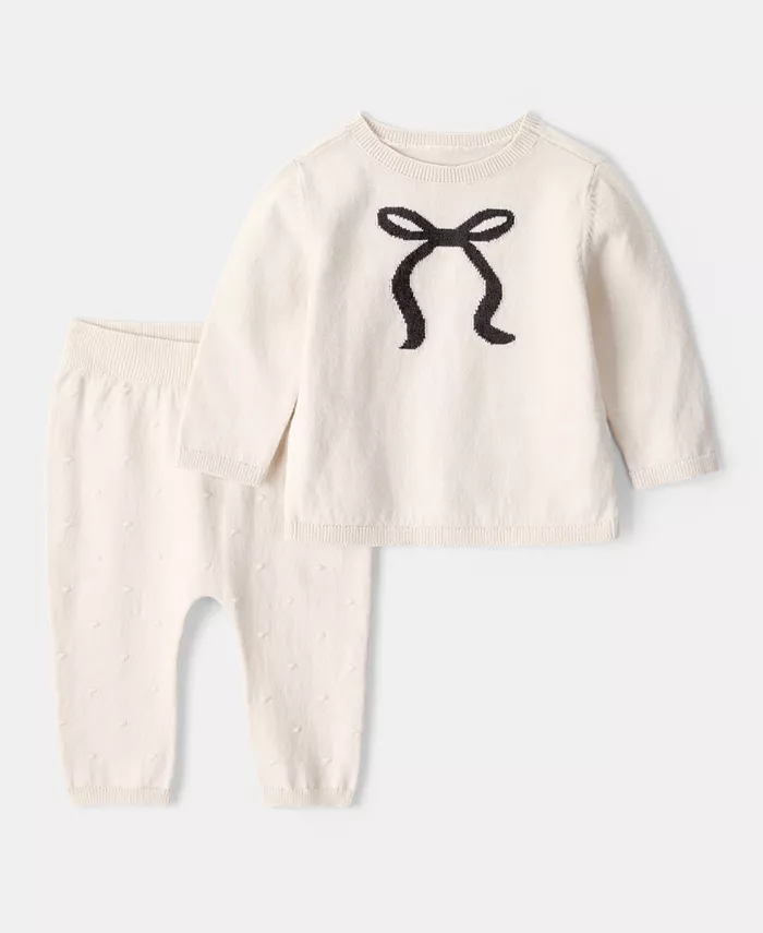 Хлопковый свитер с длинными рукавами и штанами с бантом для девочек, комплект из 2 предметов Carter's, слоновая кость/кремовый
Хлопковый свитер с длинными рукавами и штанами с бантом для девочек, комплект из 2 предметов Carter's, слоновая кость/кремовый
