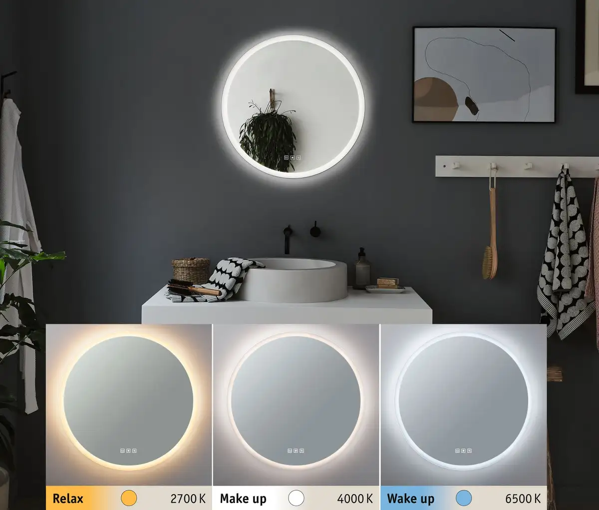 Косметическое зеркало Paulmann "HomeSpa Mirra", (1 шт.), брызгозащищенное с защитой IP Т: 3 см, Ø 60 см, белый
Косметическое зеркало Paulmann "HomeSpa Mirra", (1 шт.), брызгозащищенное с защитой IP Т: 3 см, Ø 60 см, белый