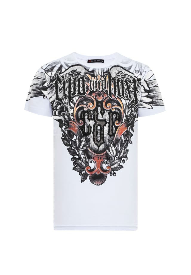 Футболка в рок-стиле Cipo & Baxx, белый
Футболка в рок-стиле Cipo & Baxx, белый