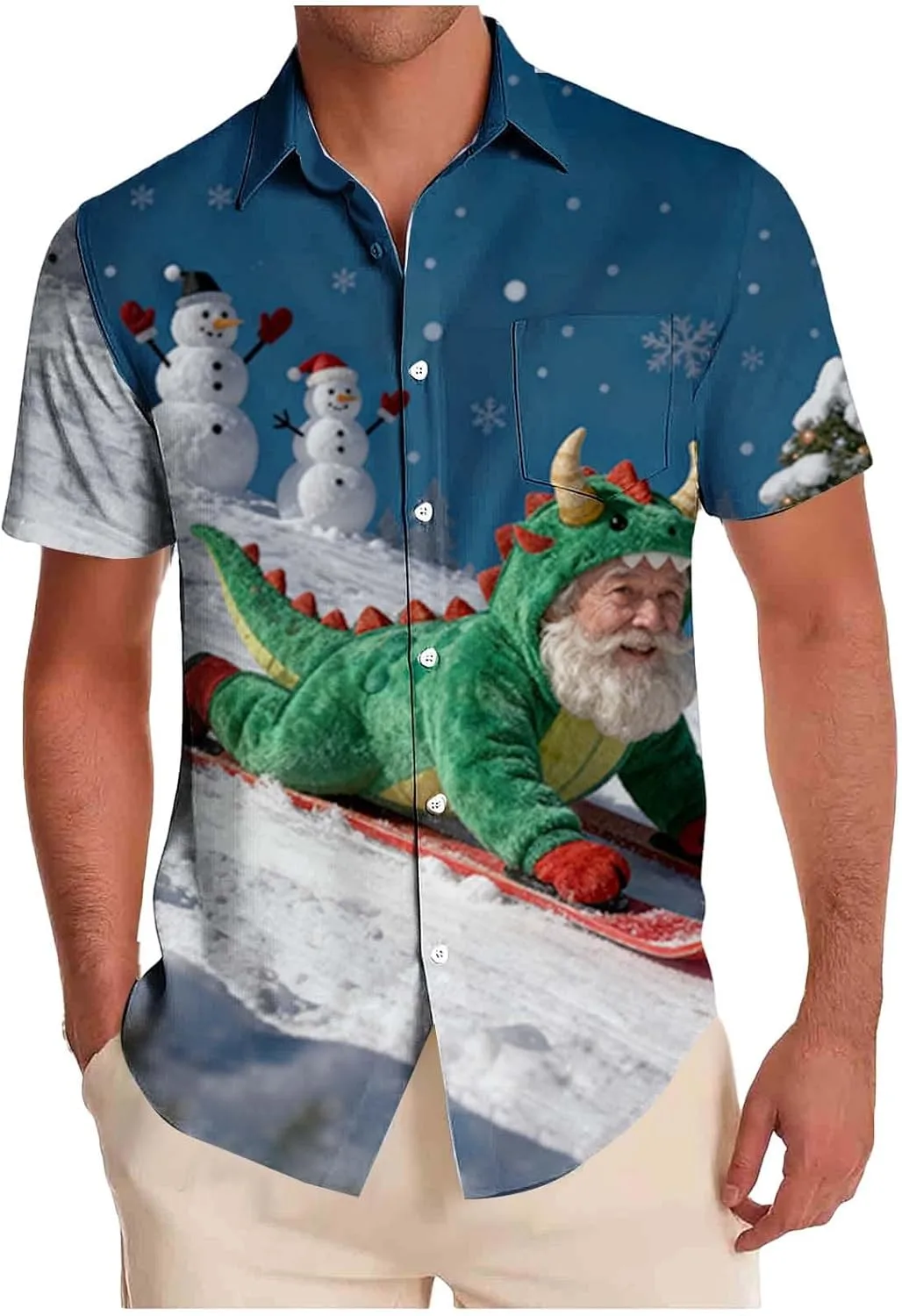 Мужская рождественская рубашка с коротким рукавом и принтом Santa Xiaojmake
Мужская рождественская рубашка с коротким рукавом и принтом Santa Xiaojmake