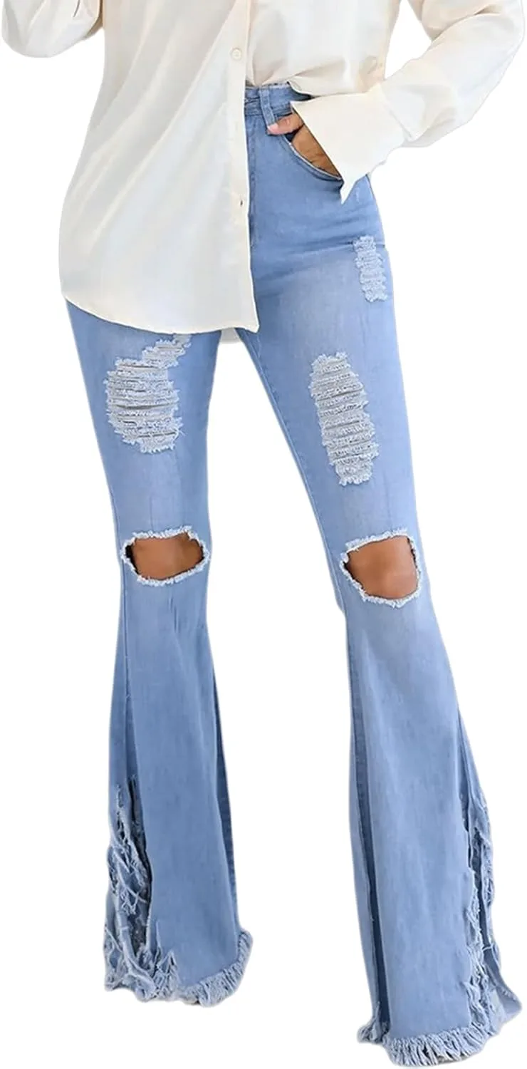 Женские джинсы-клеш YouSexy с эффектом destroyed
Женские джинсы-клеш YouSexy с эффектом destroyed