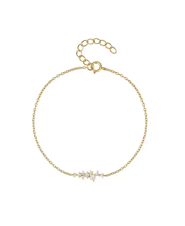 Браслет-Цепочка из стерлингового серебра с покрытием из 18-каратного золота и кластером кубических цирконий круглой огранки Hollywood Sensation, gold
Браслет-Цепочка из стерлингового серебра с покрытием из 18-каратного золота и кластером кубических цирконий круглой огранки Hollywood Sensation, gold