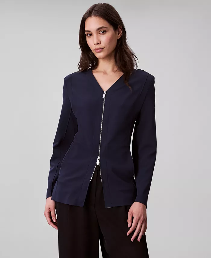 Женская куртка из эластичного крепа с застежкой-молнией спереди Calvin Klein, синий
Женская куртка из эластичного крепа с застежкой-молнией спереди Calvin Klein, синий