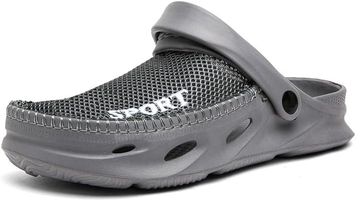 Мужские дышащие комфортные сабо из сетки, с вырезами, нескользящие садовые туфли, летние Hhhchpm, серый
Мужские дышащие комфортные сабо из сетки, с вырезами, нескользящие садовые туфли, летние Hhhchpm, серый