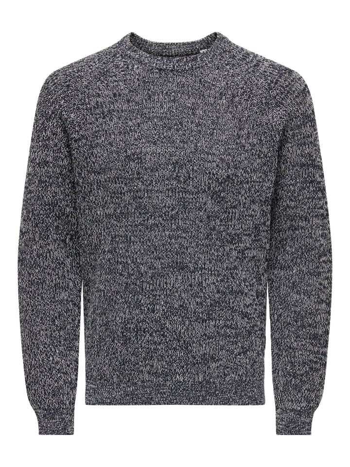 Вязаный свитер в темно-синем пиджаке ONLY & SONS
Вязаный свитер в темно-синем пиджаке ONLY & SONS