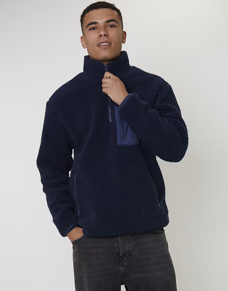 Куртка Borg длиной 1/4 темно-синего цвета South Beach
Куртка Borg длиной 1/4 темно-синего цвета South Beach