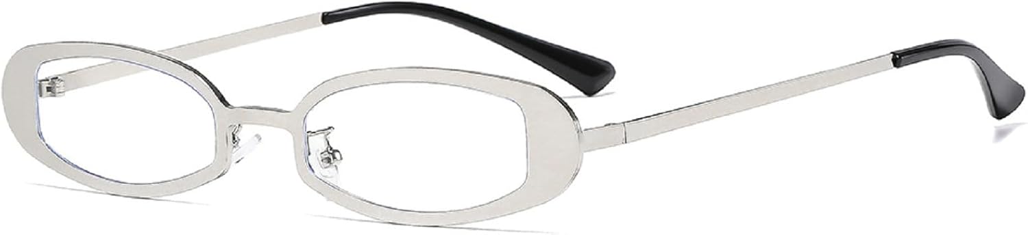 Ретро-солнцезащитные очки овальной формы для женщин, модные маленькие винтажные узкие солнцезащитные очки в металлической оправе с защитой от УФ-излучения mincl, Silver Clear
Ретро-солнцезащитные очки овальной формы для женщин, модные маленькие винтажные узкие солнцезащитные очки в металлической оправе с защитой от УФ-излучения mincl, Silver Clear