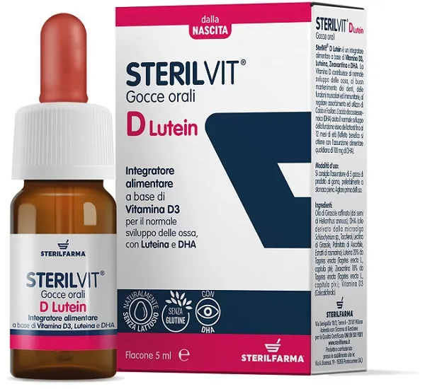 Sterilvit D Лютеиновые капли 5 мл Добавка витамина D Sterilfarma
Sterilvit D Лютеиновые капли 5 мл Добавка витамина D Sterilfarma