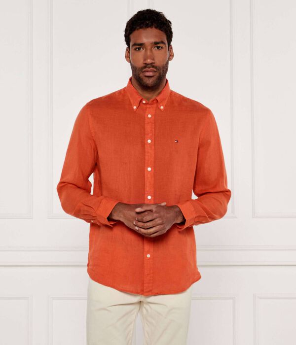 Льняная рубашка пигментно окрашенная Regular fit Tommy Hilfiger, оранжевый
Льняная рубашка пигментно окрашенная Regular fit Tommy Hilfiger, оранжевый