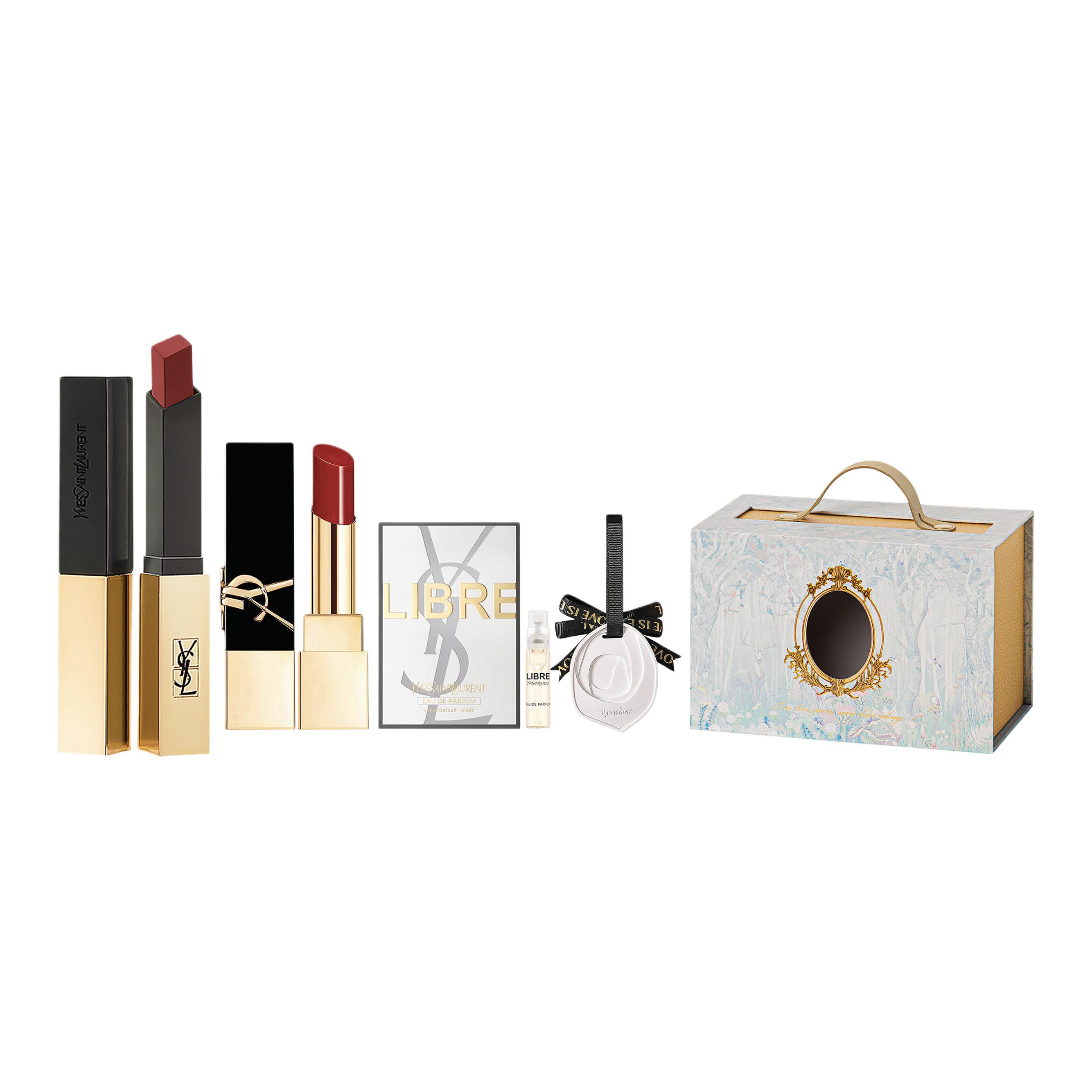 Набор помад Luxury Premium Tie Dye Box, легко растушевывается, велюровое покрытие, натуральный матовый эффект, комплект из трех штук SAINT LAURENT
Набор помад Luxury Premium Tie Dye Box, легко растушевывается, велюровое покрытие, натуральный матовый эффект, комплект из трех штук SAINT LAURENT