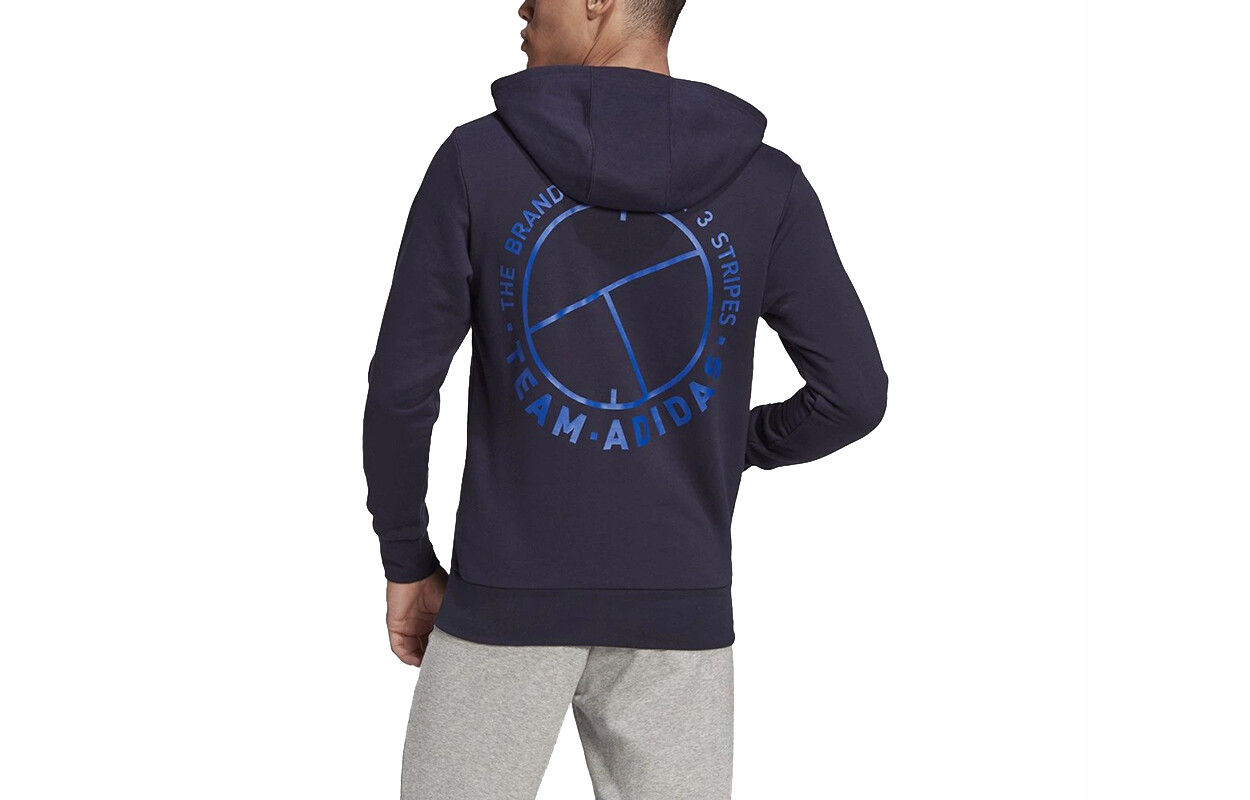 Толстовка мужская темно-синяя Adidas, темно-синий 
Толстовка мужская темно-синяя Adidas, темно-синий