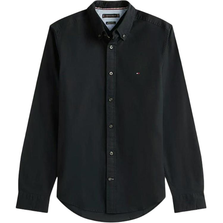 Tommy Hilfiger Мужская рубашка с черными лацканами, средней высоты
Tommy Hilfiger Мужская рубашка с черными лацканами, средней высоты