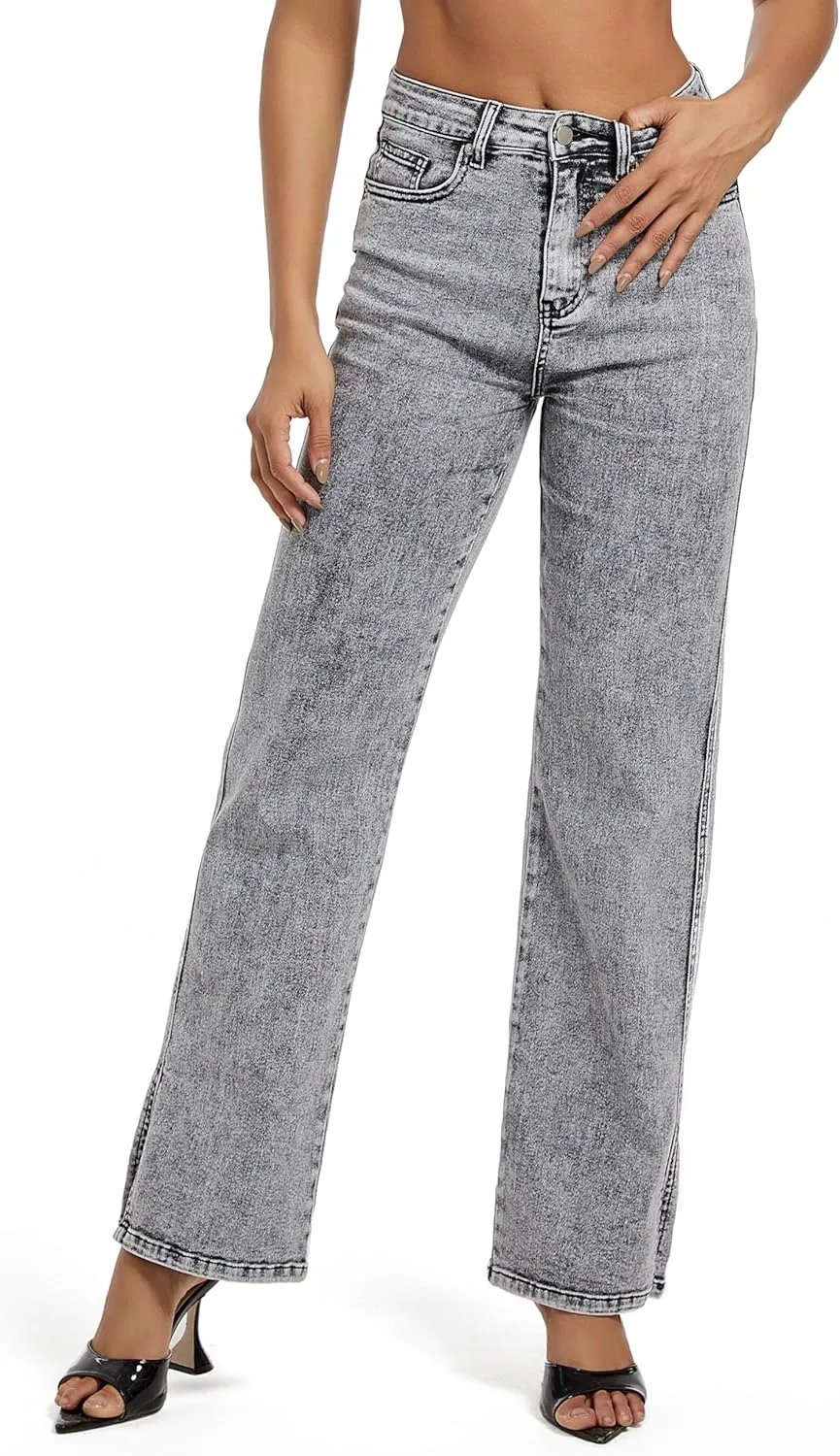 Женские джинсы с высокой талией, прямые, свободные, с контролем живота и боковым разрезом ETTELO
Женские джинсы с высокой талией, прямые, свободные, с контролем живота и боковым разрезом ETTELO