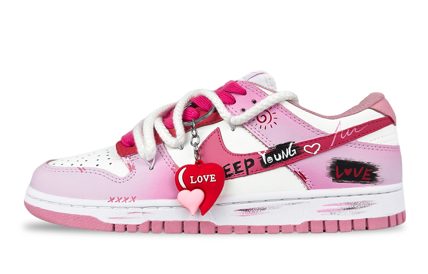 Nike Данк Лав Ноут устойчивые к истиранию нескользящие низкие скейтбордские кроссовки унисекс розовые, цвет Pink
Nike Данк Лав Ноут устойчивые к истиранию нескользящие низкие скейтбордские кроссовки унисекс розовые, цвет Pink