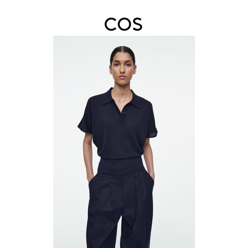 Трикотажная рубашка Cos с рукавами «летучая мышь», темно-синий
Трикотажная рубашка Cos с рукавами «летучая мышь», темно-синий