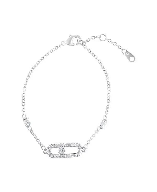 Серебряный регулируемый браслет с танцующим камнем из кубического циркония Adornia, silver
Серебряный регулируемый браслет с танцующим камнем из кубического циркония Adornia, silver