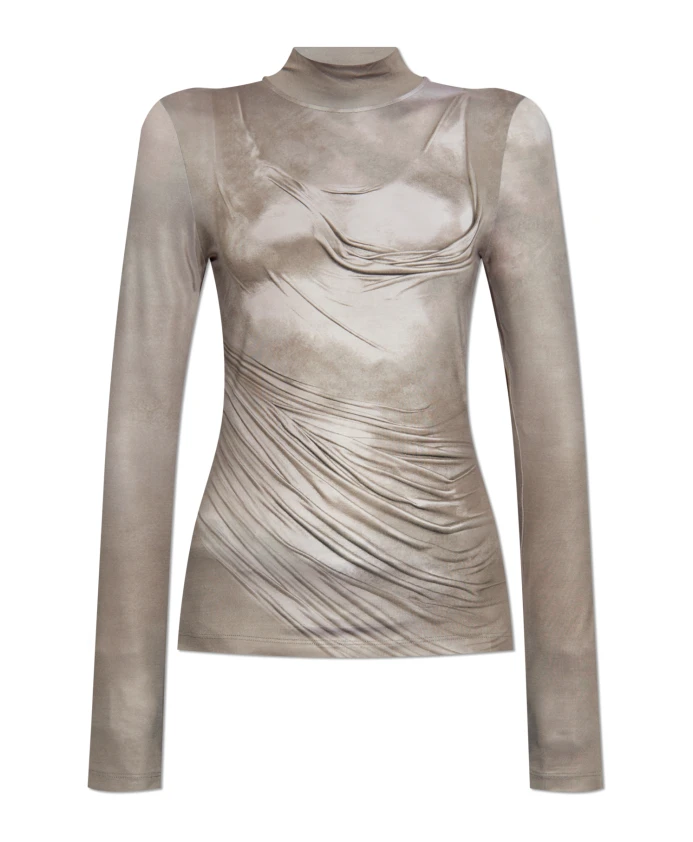 Топ со стоячим воротником Balmain, серый
Топ со стоячим воротником Balmain, серый