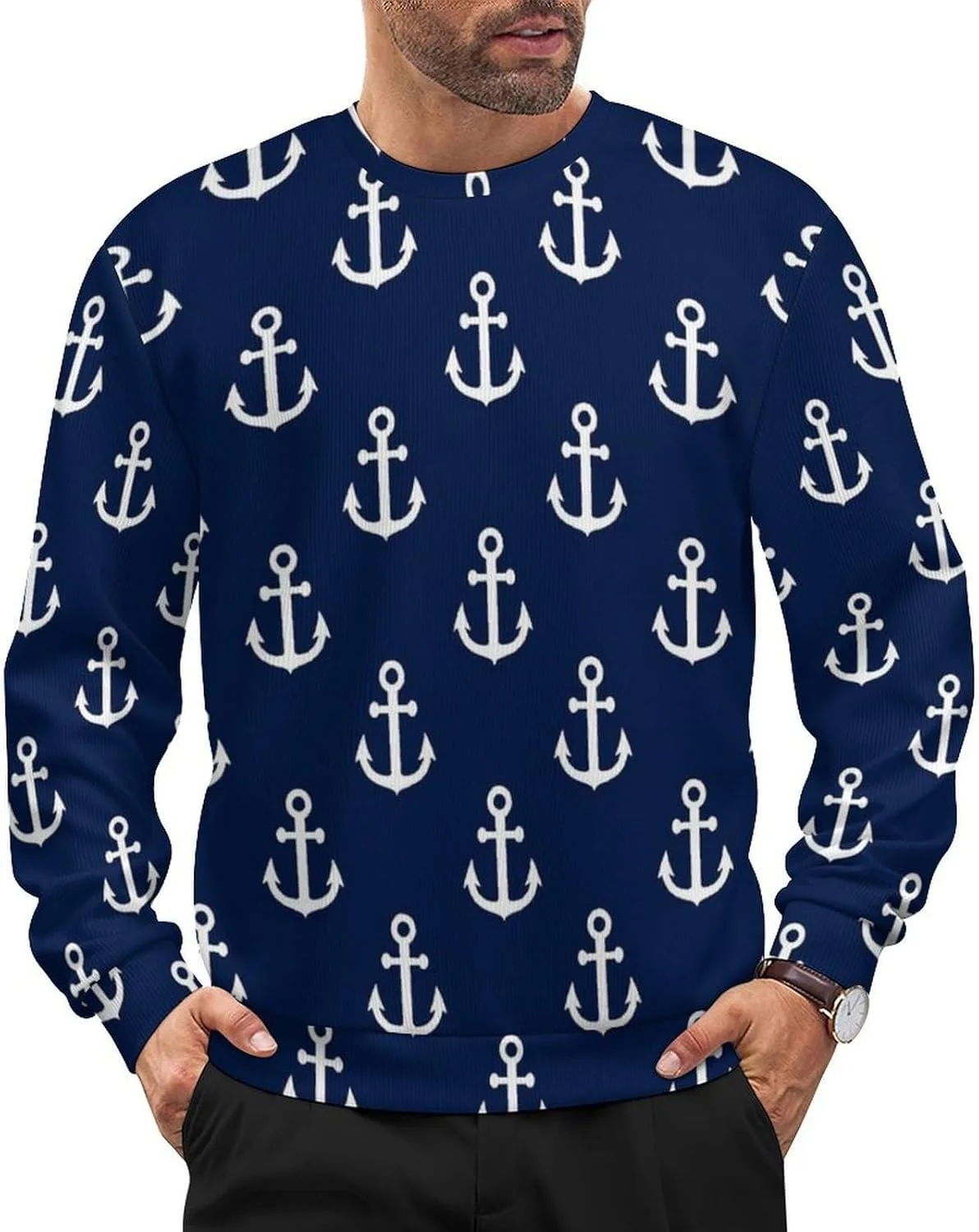 Мужской свитер Nautical Funny с длинными рукавами
Мужской свитер Nautical Funny с длинными рукавами