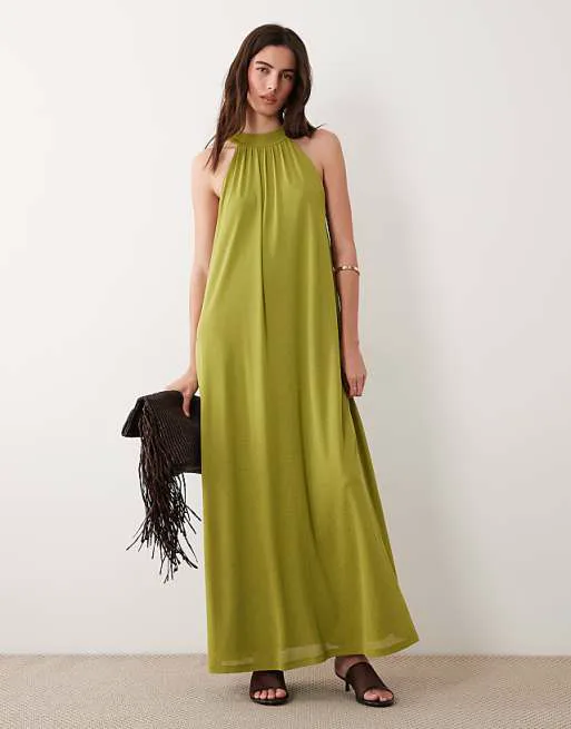 Оливковое платье из сетки-трапеции с завязками ASOS DESIGN
Оливковое платье из сетки-трапеции с завязками ASOS DESIGN