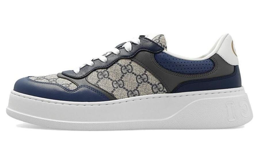 Мужские кроссовки Gucci Supreme, серый/синий 
Мужские кроссовки Gucci Supreme, серый/синий