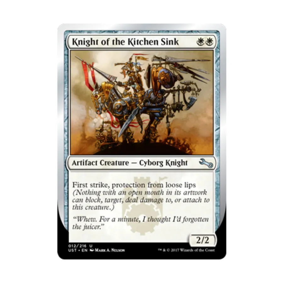 CCG Рыцарь кухонной мойки — C (U), MTG - Unstable
CCG Рыцарь кухонной мойки — C (U), MTG - Unstable