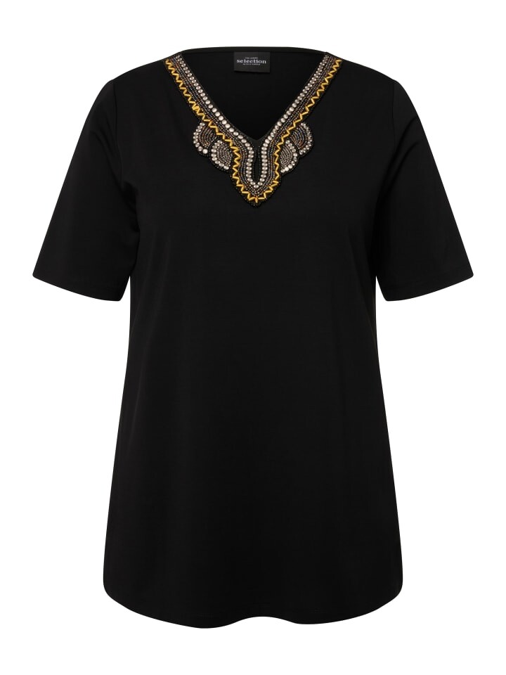 Футболка Ulla Popken, черный 
Футболка Ulla Popken, черный