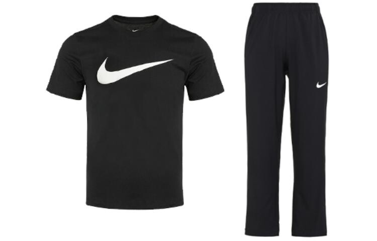 Повседневный спортивный мужской комплект, черный с короткими рукавами + черные брюки Nike, черный
Повседневный спортивный мужской комплект, черный с короткими рукавами + черные брюки Nike, черный