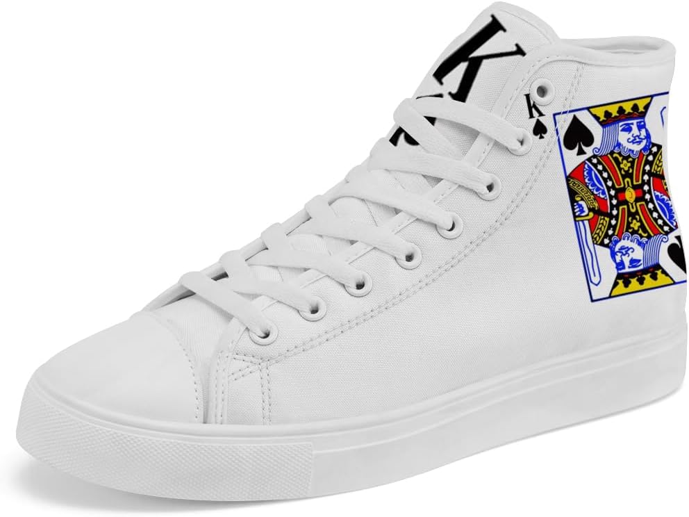 Кеды на высокой подошве chebing Poker для мужчин и женщин, с рисунком игральных карт, шнуровка, повседневная обувь, подарок для папы и мамы, белый
Кеды на высокой подошве chebing Poker для мужчин и женщин, с рисунком игральных карт, шнуровка, повседневная обувь, подарок для папы и мамы, белый