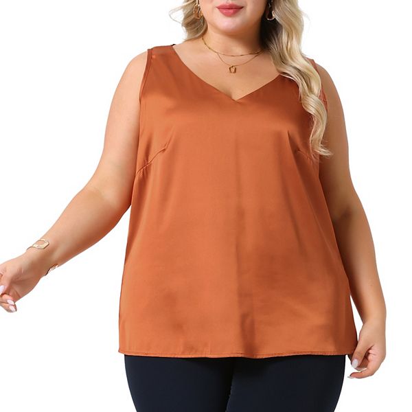 Женская плюс сайз шелковая атласная майка без рукавов летняя базовая Agnes Orinda
Женская плюс сайз шелковая атласная майка без рукавов летняя базовая Agnes Orinda