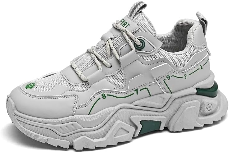 Мужские модные массивные кроссовки - верх из дышащей сетки и кожи, стильный дизайн для повседневной носки Pilluren, серый
Мужские модные массивные кроссовки - верх из дышащей сетки и кожи, стильный дизайн для повседневной носки Pilluren, серый