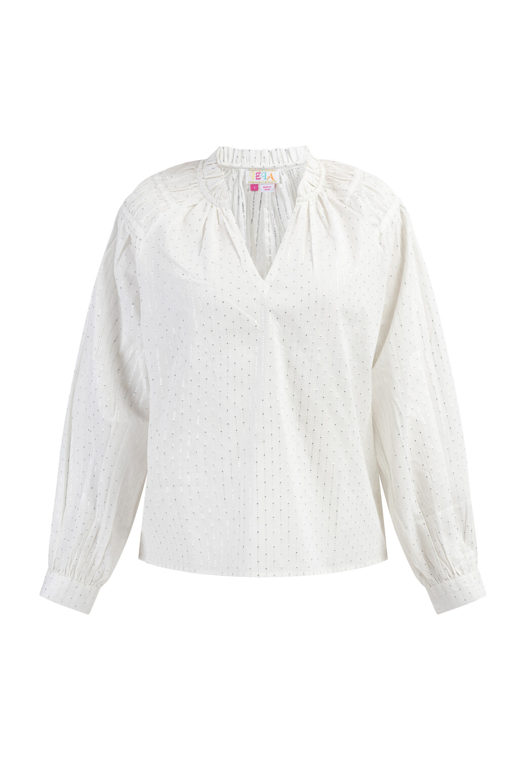 Блуза IZIA Langarm, цвет Wollweiss Mit Silber Streifen Und Punkten
Блуза IZIA Langarm, цвет Wollweiss Mit Silber Streifen Und Punkten