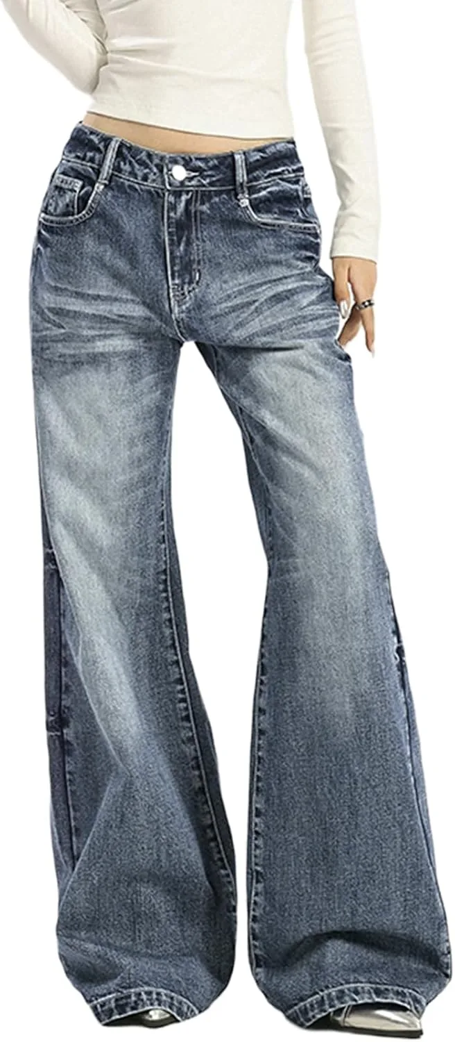 Женские джинсы low rise wide leg с эффектом flare Djeanxa
Женские джинсы low rise wide leg с эффектом flare Djeanxa