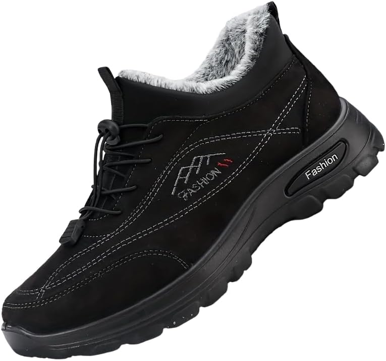 Мужская теплая и удобная зимняя обувь - короткие ботинки с противоскользящей подошвой, с плюшевой подкладкой, модная обувь Hoalox, черный
Мужская теплая и удобная зимняя обувь - короткие ботинки с противоскользящей подошвой, с плюшевой подкладкой, модная обувь Hoalox, черный