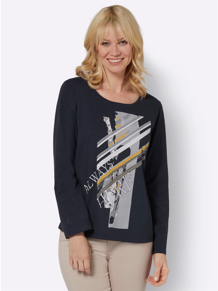 Рубашка с длинными рукавами с принтом темно-синего и белого цветов WITT WEIDEN
Рубашка с длинными рукавами с принтом темно-синего и белого цветов WITT WEIDEN