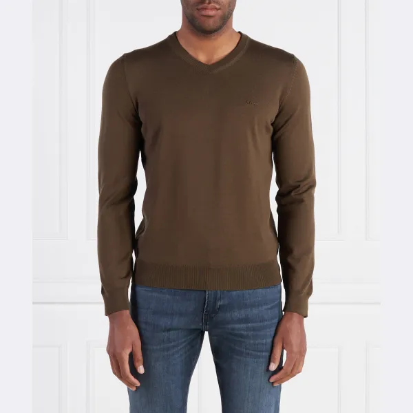 Шерстяной свитер прямого кроя Baram-l Boss, хаки
Шерстяной свитер прямого кроя Baram-l Boss, хаки