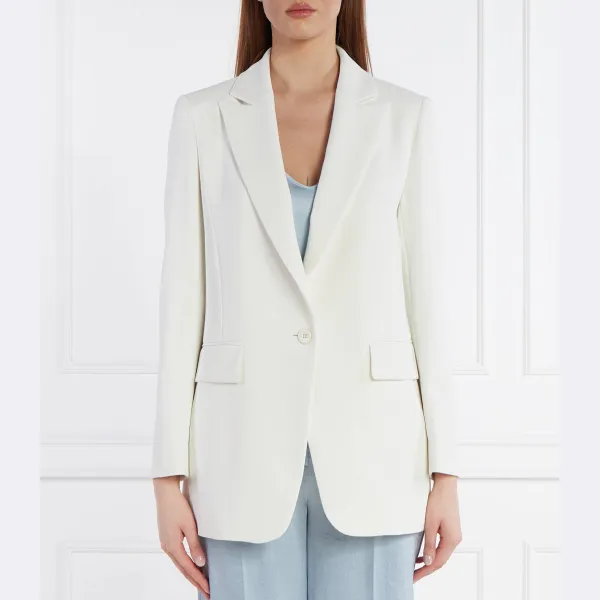 Элегантный пиджак приталенного кроя Marc Cain, белый
Элегантный пиджак приталенного кроя Marc Cain, белый