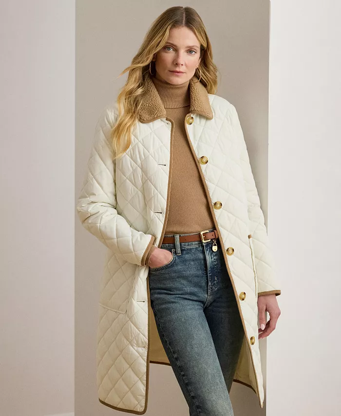 Женская стеганая куртка с воротником из искусственного меха Lauren Ralph Lauren, слоновая кость/кремовый
Женская стеганая куртка с воротником из искусственного меха Lauren Ralph Lauren, слоновая кость/кремовый