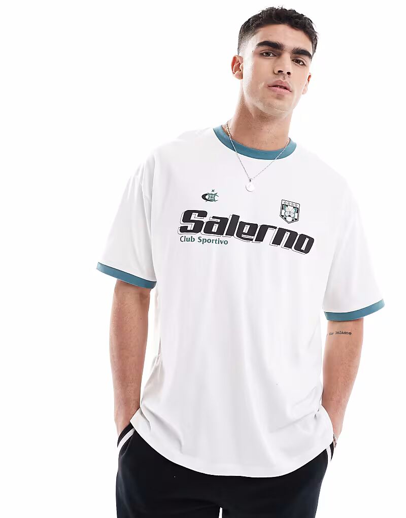 Футболка свободного кроя ASOS DESIGN со спортивной графикой и контрастной отделкой белого цвета
Футболка свободного кроя ASOS DESIGN со спортивной графикой и контрастной отделкой белого цвета