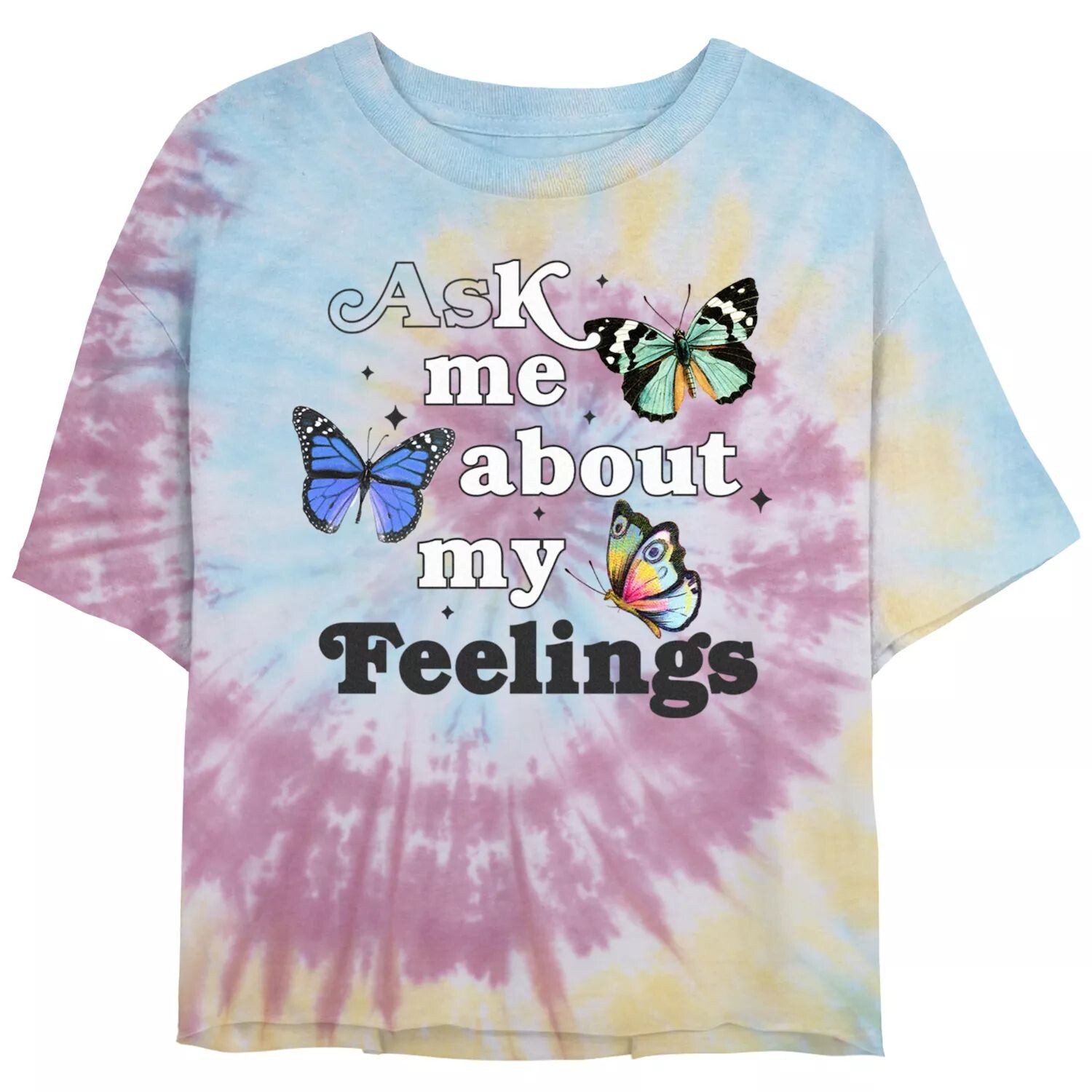 Укороченная футболка с рисунком Tie Dye для юниоров Ask Me About My Feelings
Укороченная футболка с рисунком Tie Dye для юниоров Ask Me About My Feelings