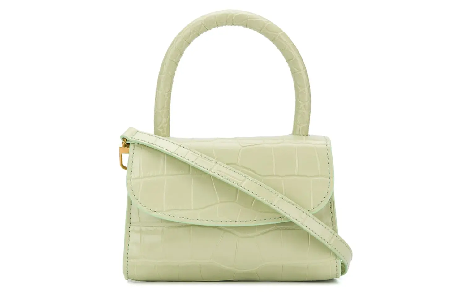 Мини-сумка Croco Leather женская зеленая By Far 
Мини-сумка Croco Leather женская зеленая By Far