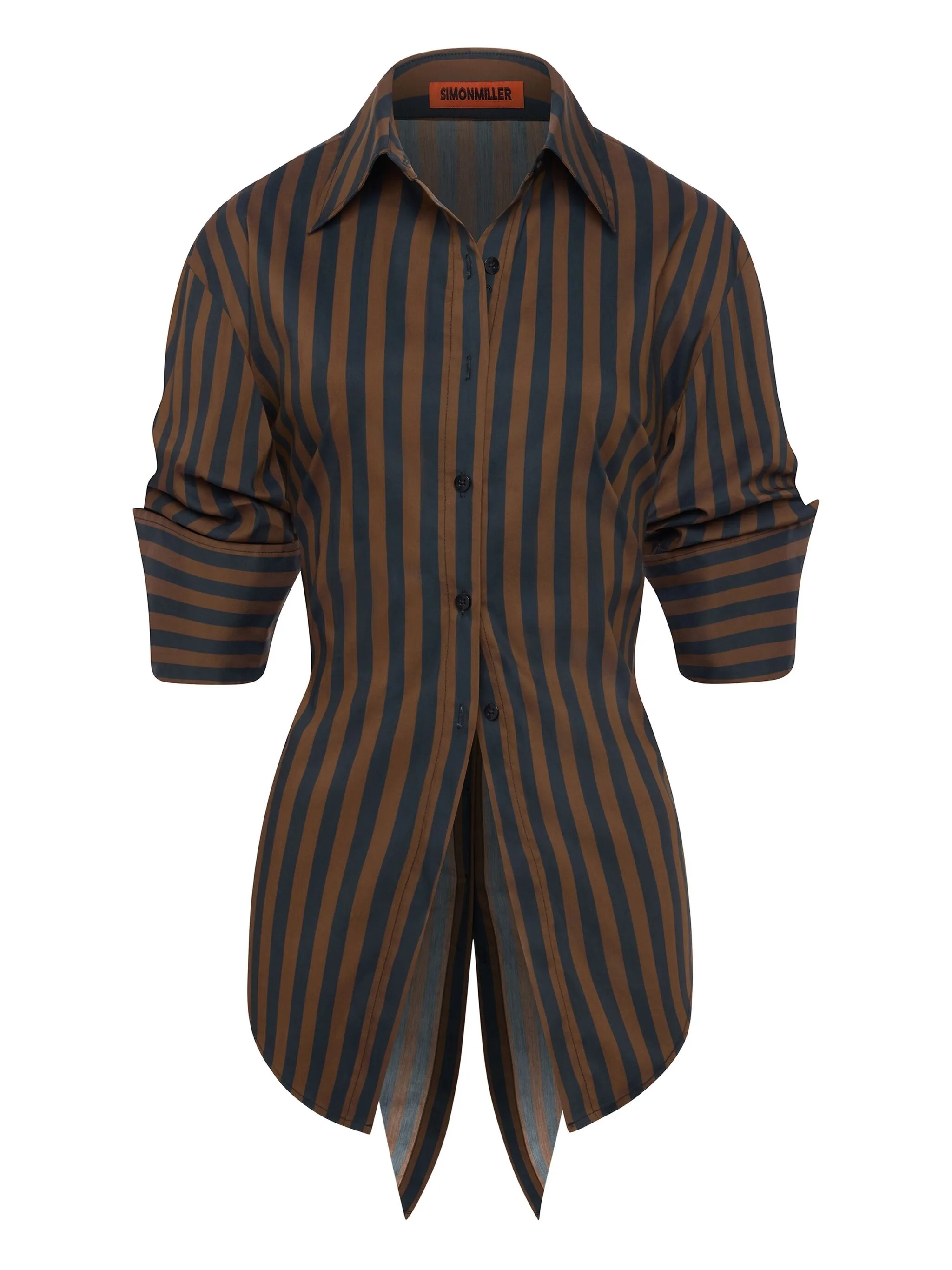 Поплиновая рубашка в полоску Simon Miller, черный
Поплиновая рубашка в полоску Simon Miller, черный